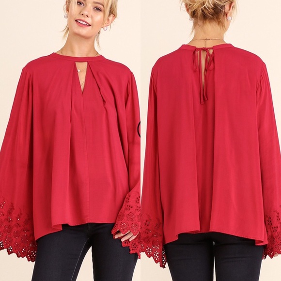 A Line Top- DEEP RED - Picture 2 of 3